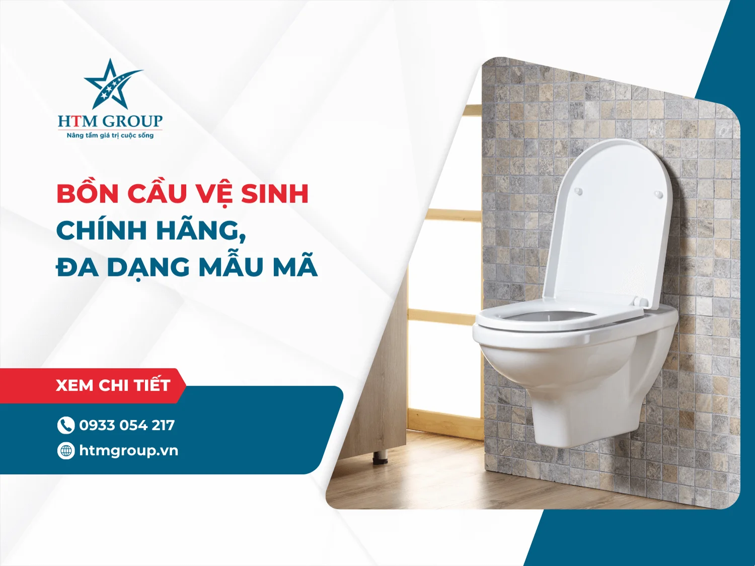 Bồn cầu vệ sinh chính hãng, đa dạng mẫu mã - HTM Group