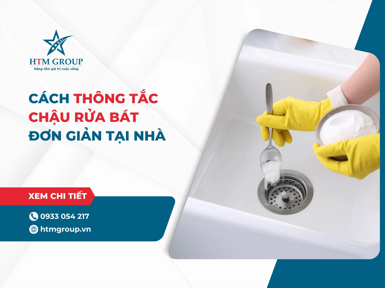 Cách thông tắc chậu rửa bát đơn giản, nhanh chóng tại nhà