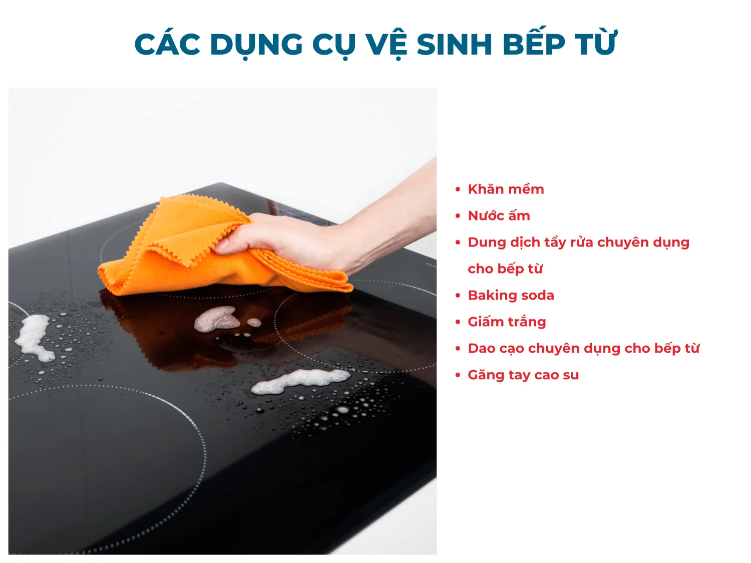 Chuẩn bị các dụng cụ vệ sinh