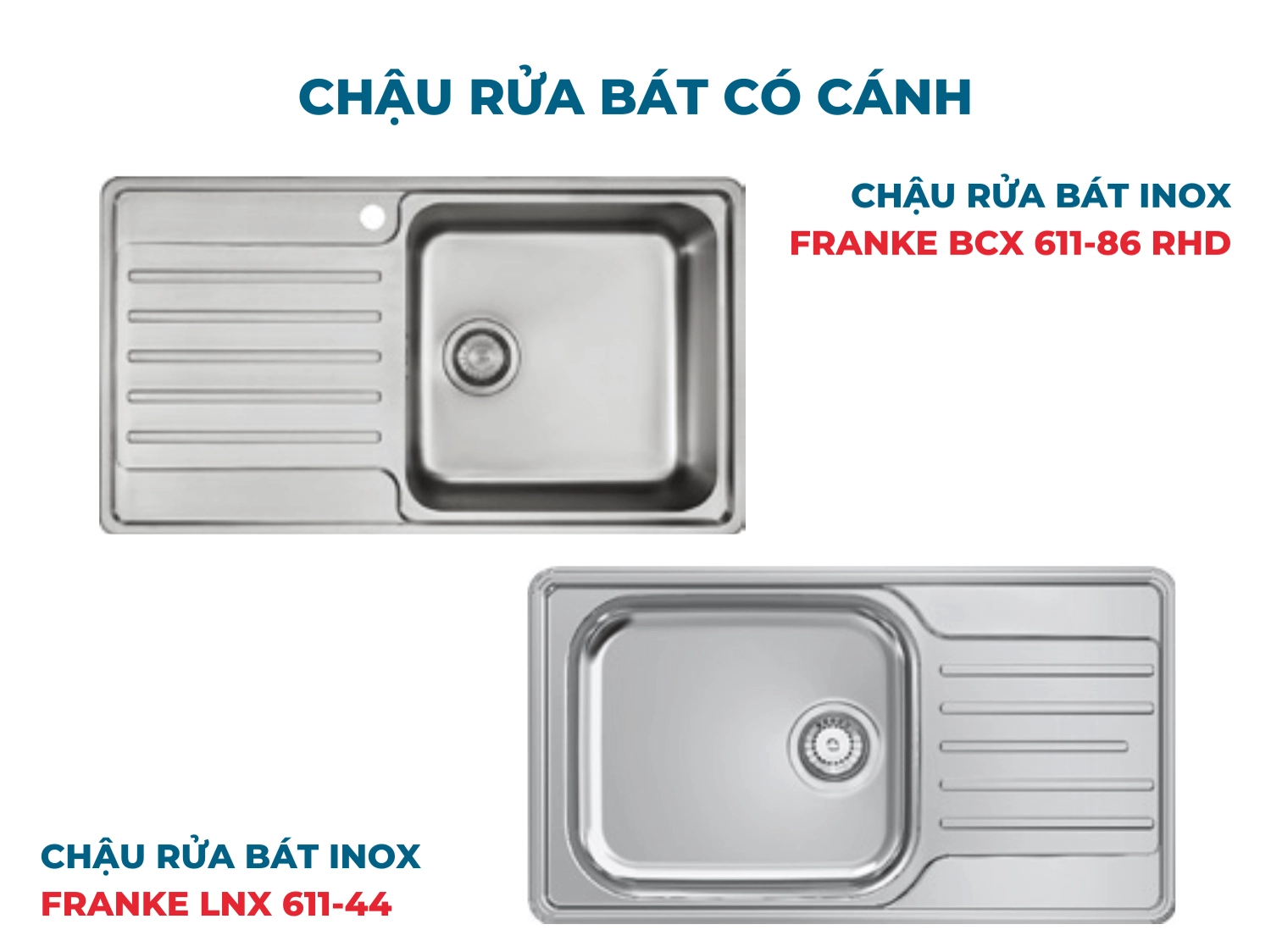 Chậu rửa bát có cánh