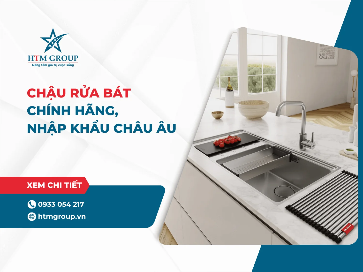 Chậu rửa bát HTM Group - Chính hãng, nhập khẩu từ châu Âu