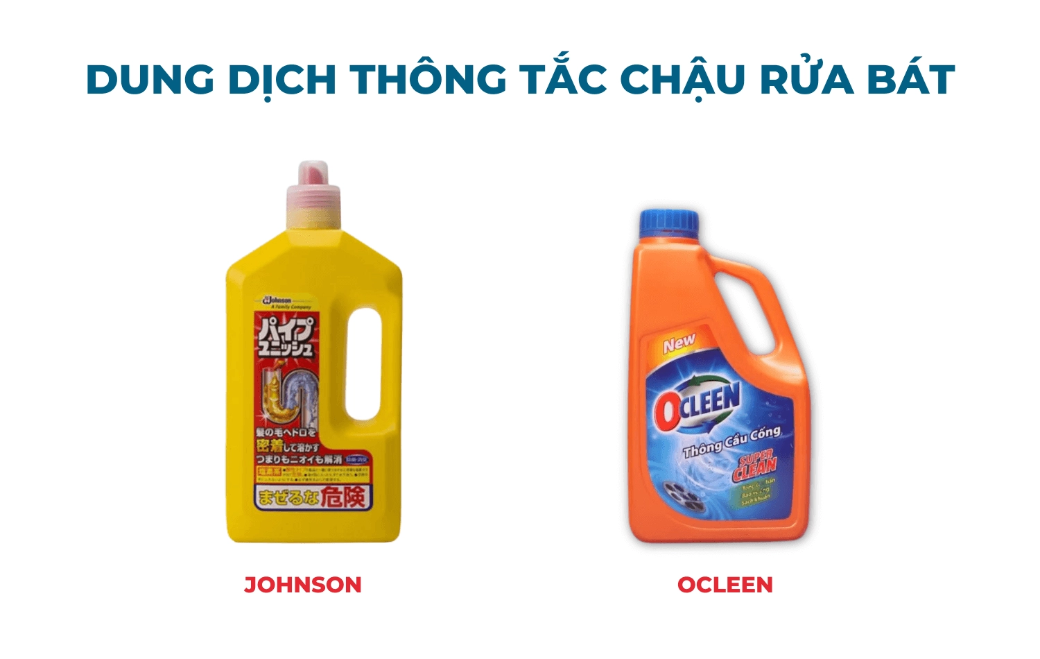 Dung dịch thông tắc chậu rửa bát hiệu quả, phổ biến