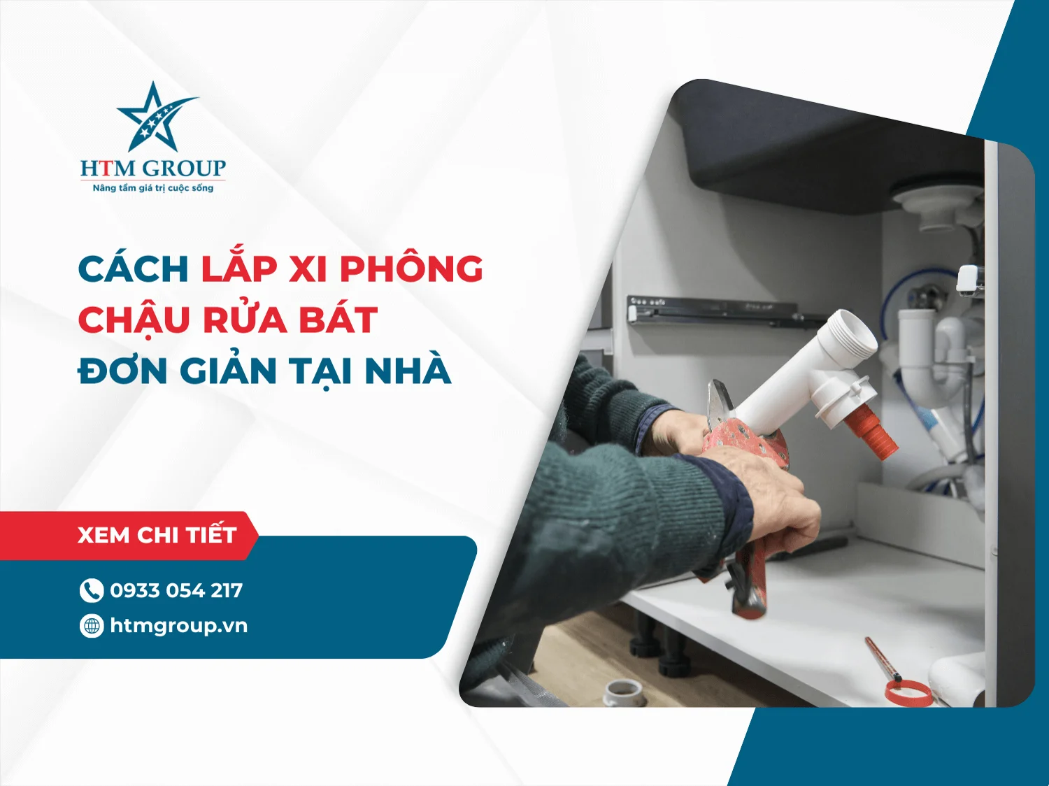 Hướng dẫn cách lắp xi phông chậu rửa bát đơn giản tại nhà