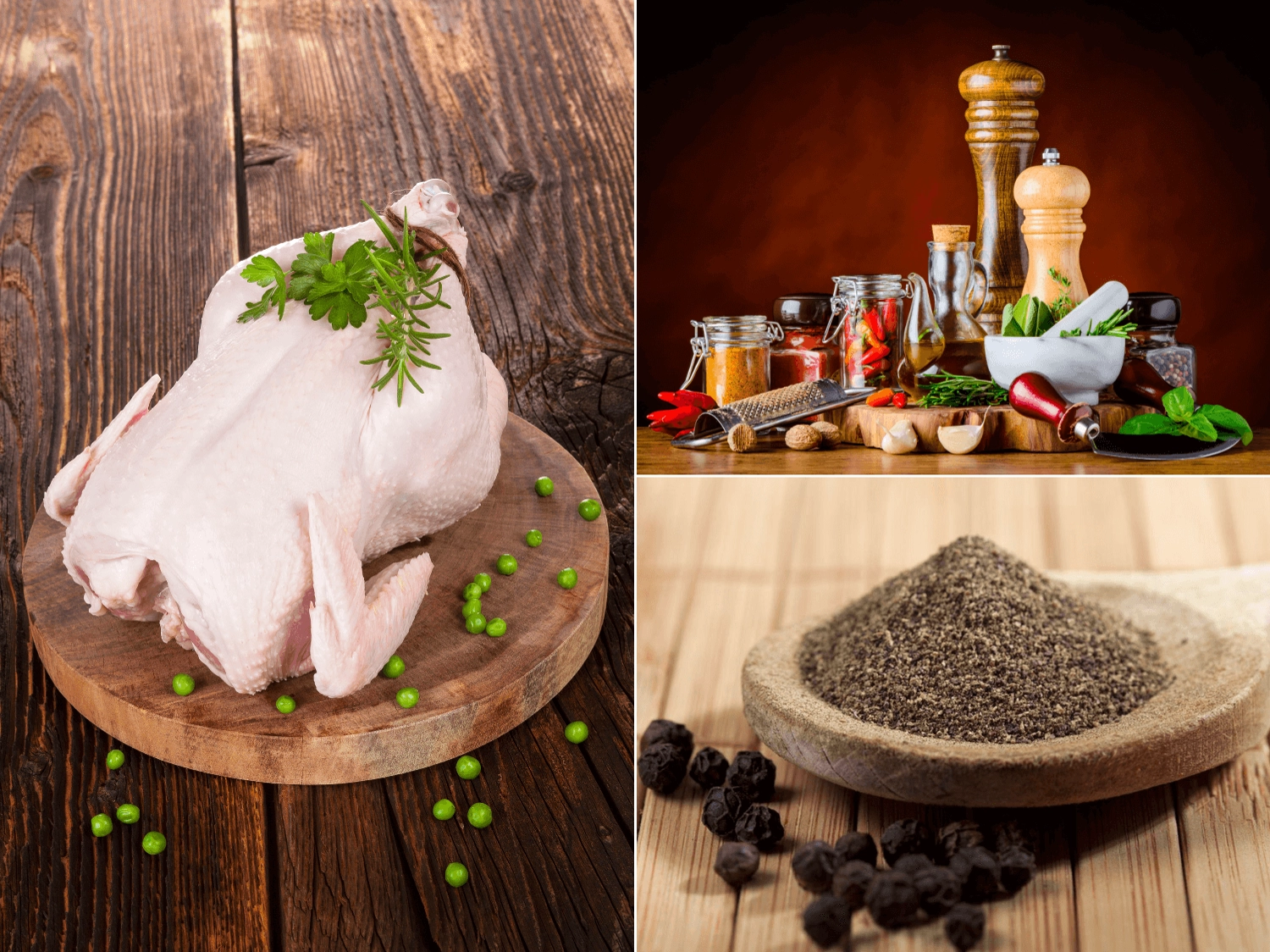 Chuẩn bị nguyên liệu làm gà nướng tiêu xanh bằng lò vi sóng