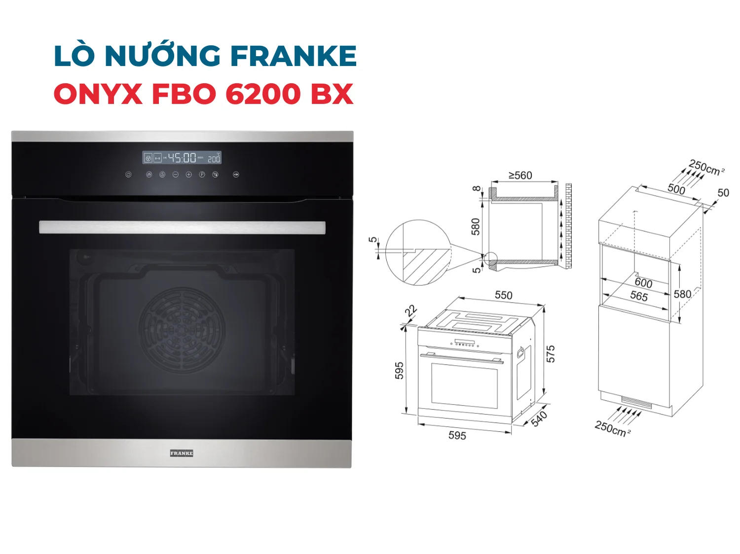 Lò nướng FRANKE ONYX FBO 6200 BX