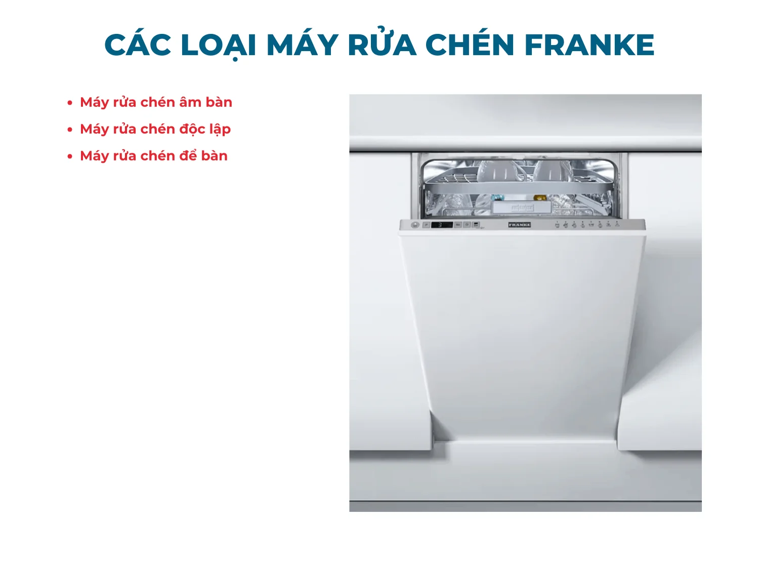 Các dòng sản phẩm máy rửa chén FRANKE