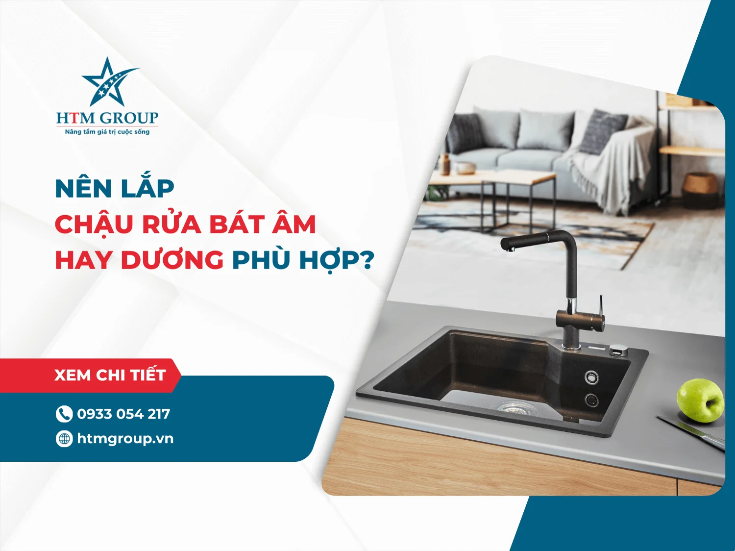 Nên lắp chậu rửa bát âm hay dương phù hợp?