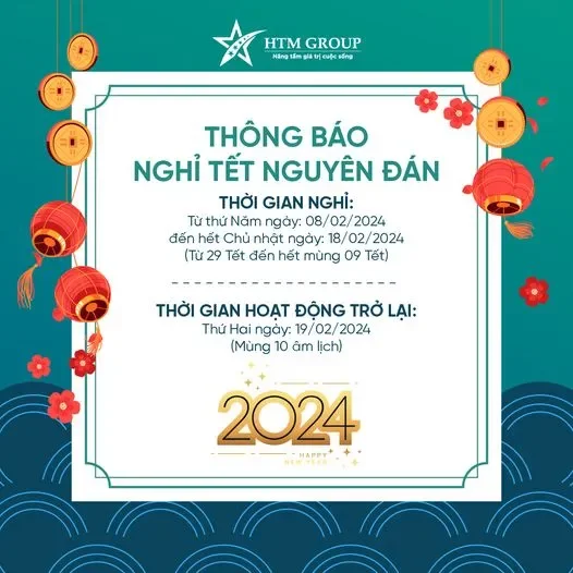 thông báo nghỉ tết nguyên đán 2024 