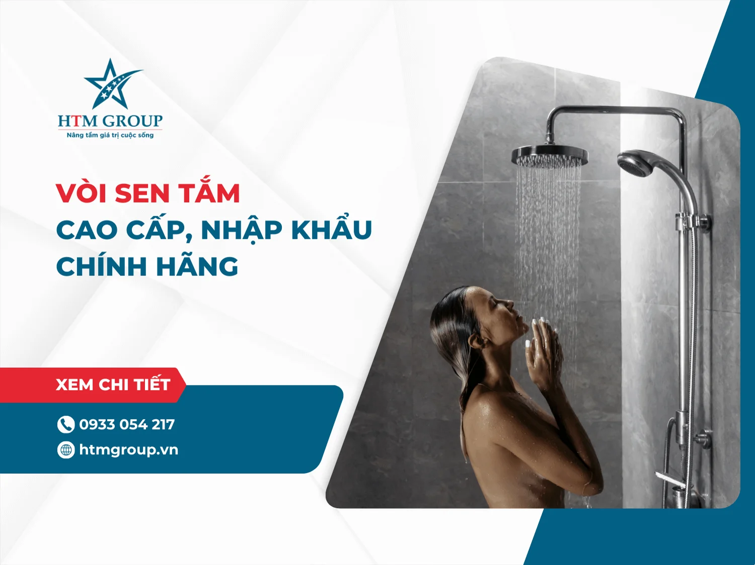 Vòi sen tắm cao cấp, nhập khẩu chính hãng - HTM Group